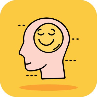 Beyin simgesi, vektör illüstrasyonu