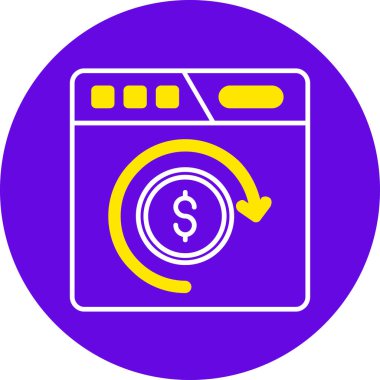 Dolar. Web simgesi basit illüstrasyon