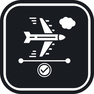 Moda tarzında izole edilmiş uçak uçuş simgesi