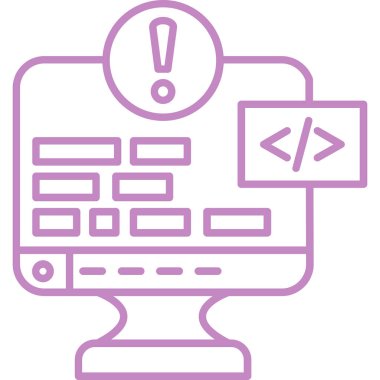 Veri kodu. Web simgesi basit illüstrasyon