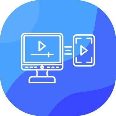 Video oynatıcı ikon vektör illüstrasyonu