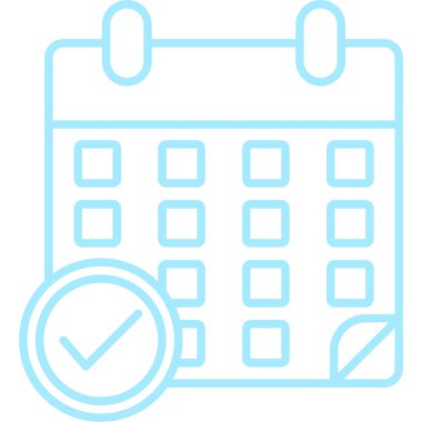 Takvim simgesi vektör illüstrasyonu