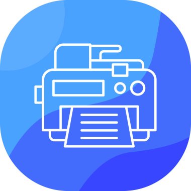 Yazıcı simgesi vektör illüstrasyonu