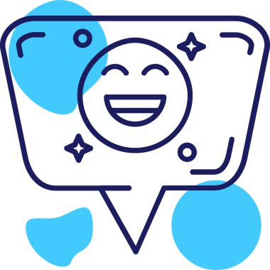 Mutlu gülümseme vektör illüstrasyonu