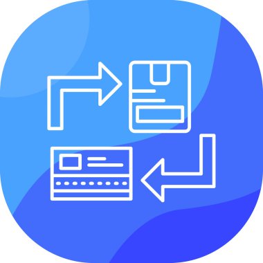 Bilgi alışverişi. Basit illüstrasyon