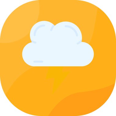 Bulut. Web simgesi basit illüstrasyon