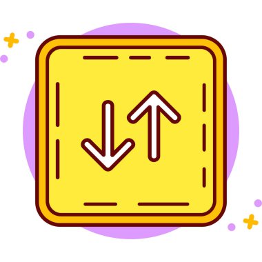 Eğilim biçimi izole edilmiş arkaplanda ok yönü simgesi