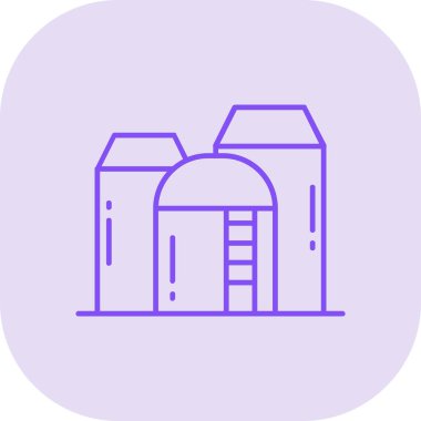 Modern binanın vektör illüstrasyonu