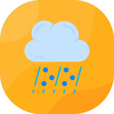 Yağmurlu simge vektör illüstrasyonu