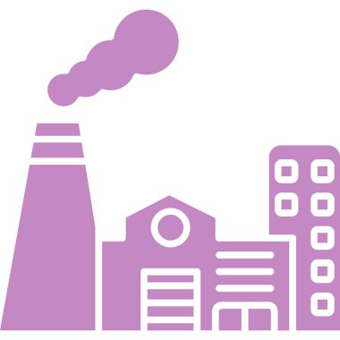 Fabrika. Web simgesi basit illüstrasyon