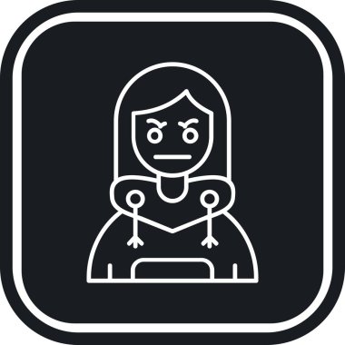 Maskeli bir kadının vektör çizimi