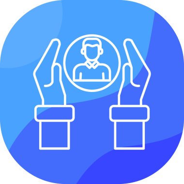 Bir insan simgesinin vektör illüstrasyonu