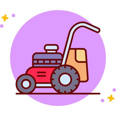 Traktör ikon vektör illüstrasyonu