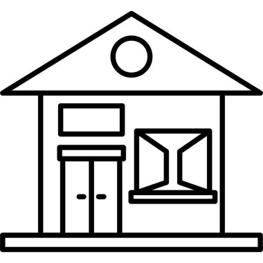 Ev. Web simgesi basit illüstrasyon