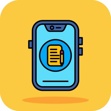 Akıllı telefon aygıtı simgesi. akıllı telefon aygıtı vektör simgesi rengi düz izole