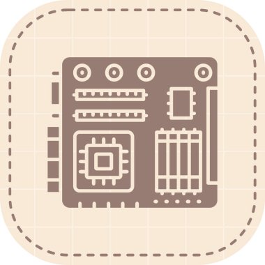 Moda Biçimli İşlemci Simgesi İzole Arkaplan