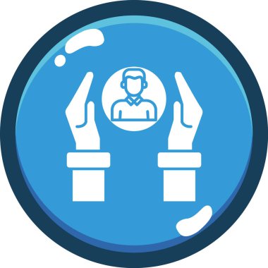 Tıbbi maskenin bir simgesinin vektör çizimi