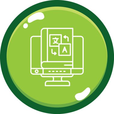 Bilgisayar. Web simgesi basit tasarım