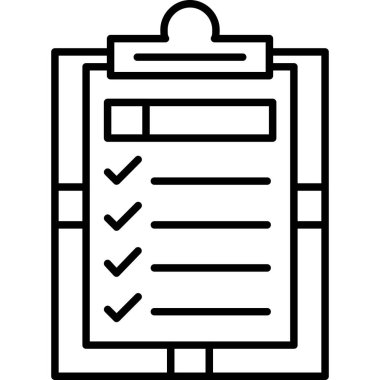 Kontrol listesi. Web simgesi basit tasarım