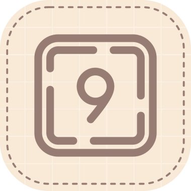 Sekiz numaralı simge, vektör tasarımı, numara