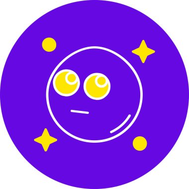 Uzaylı. Web simgesi basit illüstrasyon