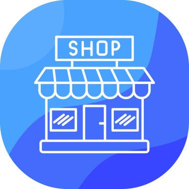 Dükkan. Web simgesi basit illüstrasyon