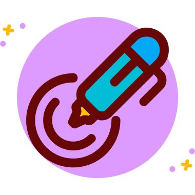 Bir şırınga simgesinin vektör çizimi