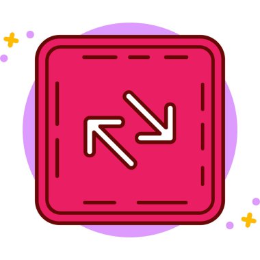 Bir yıldızın modern bir simgesinin vektör çizimi