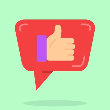 Kırmızı ve beyaz düz simgenin vektör çizimi