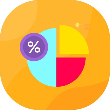 iş turtası diyagramı simgesi düz stil