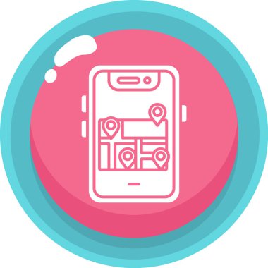 Akıllı telefonmuş. Web simgesi vektör illüstrasyonu