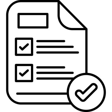 Kontrol listesi. Web simgesi basit tasarım