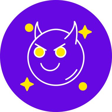 Şeytan. Web simgesi basit illüstrasyon