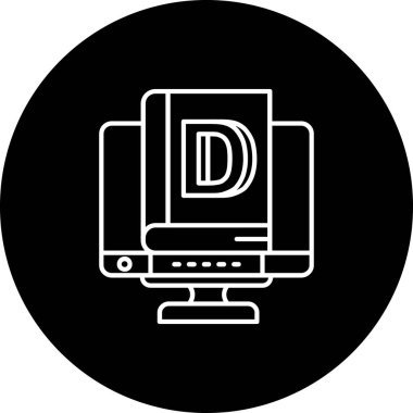 Dizüstü bilgisayar simgesi vektör çizimi