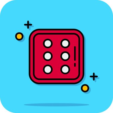 trend biçimi izole edilmiş arkaplanda zar simgesi