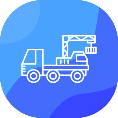 Bir kamyon simgesinin vektör çizimi