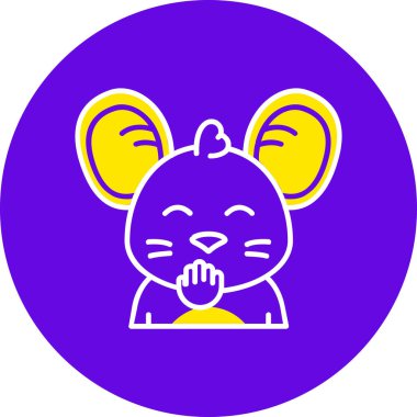 Şirin fare. Basit resimleme