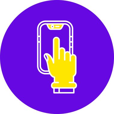 Dokunma simgesinin vektör illüstrasyonu