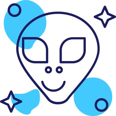 vektör uzaylı simgesi, vektör illüstrasyonu