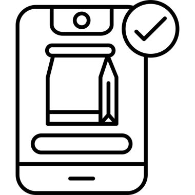 Hareket eden telefon simgesi, anahat stili