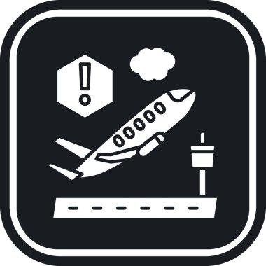 Havaalanı simgesi, vektör illüstrasyonu