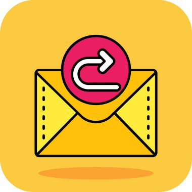 e- posta iletisi renk ana hatları vektörü