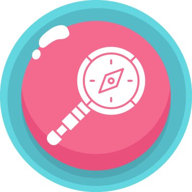 Bir pusula simgesinin vektör illüstrasyonu