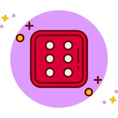 Bir kumarhane simgesinin vektör illüstrasyonu