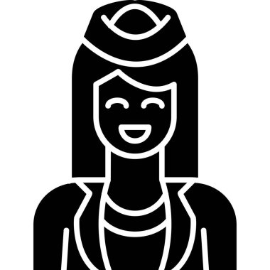 Poşet ikonlu kadın, basit stil.