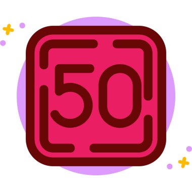 5 derece renk vektörü simgesi