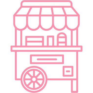 Sepet ikonu vektör illüstrasyonu