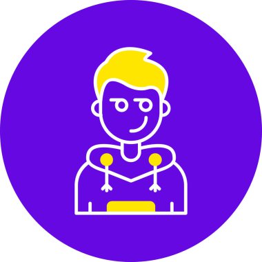 Cadılar Bayramı kostümünün şirin bir simgesinin vektör çizimi