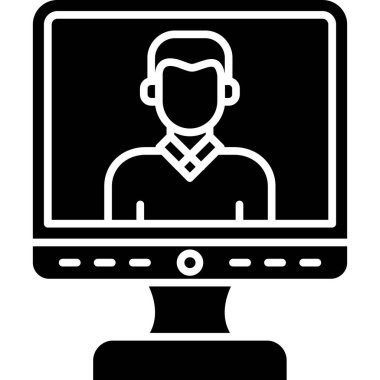 iş adamı simgesi, vektör illüstrasyonu