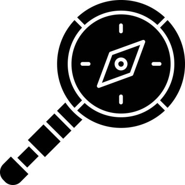 Büyütme cam simgesi, basit vektör illüstrasyonu